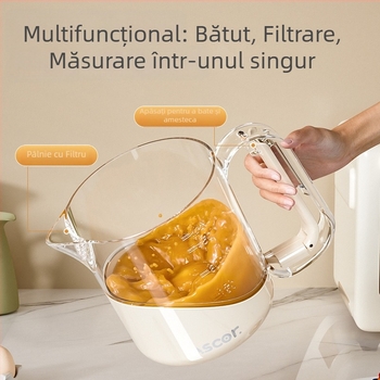 Nou set multifuncțional pentru bătut ouă, manual, aparat casnic semi-automat pentru bătut ouă, mixare, filtrare și frământare a aluatului