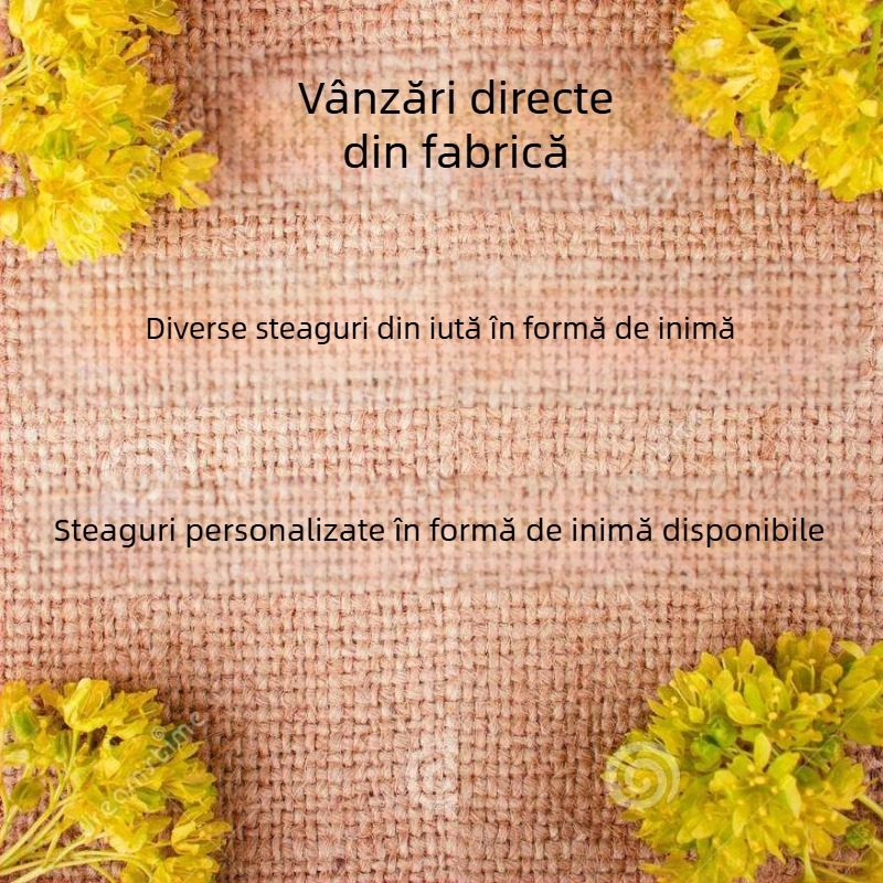 Steaguri din in în formă de inimă, decor pentru Crăciun, nunți și petreceri
