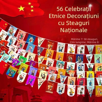 Set de drapele de sărbătoare – 56 drapele etnice (mici drapele naționale) pentru deschiderea magazinelor și decorarea străzilor