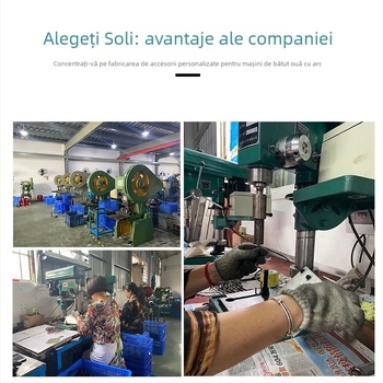 Capă R cu vârf plat, tijă de amestecare pentru tel de ouă, accesorii metalice din fier cu cromare
