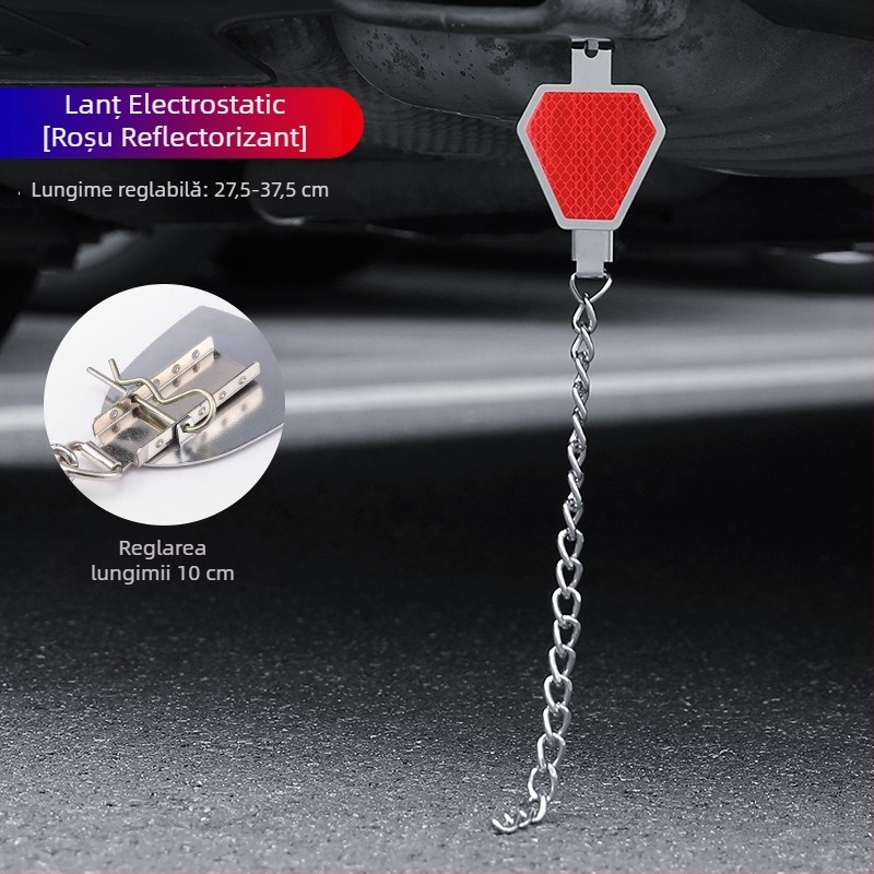 Eliminator electrostatic pentru autovehicul, curea electrostatică reflectorizantă cu lanț simplu, suspensie anti-static