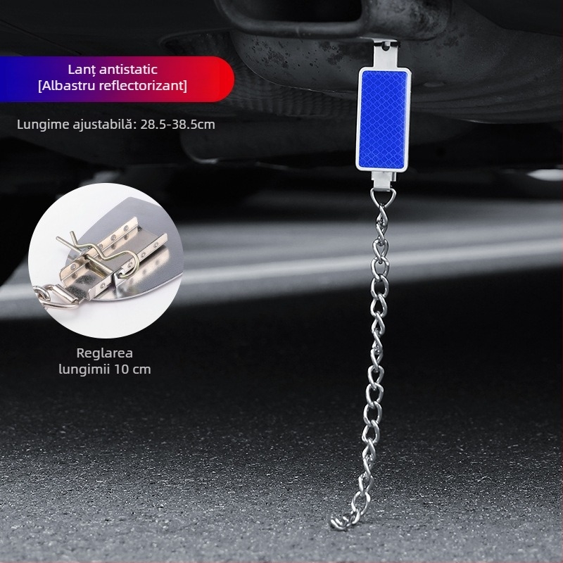 Eliminator electrostatic pentru autovehicul, curea electrostatică reflectorizantă cu lanț simplu, suspensie anti-static