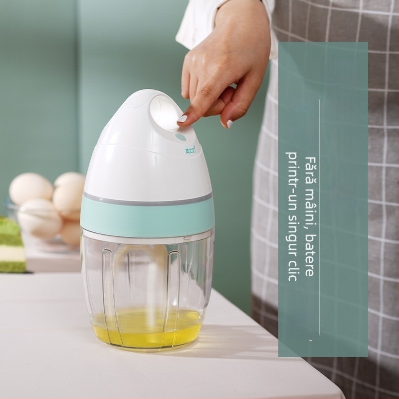 Mixer electric de uz casnic, reîncărcabil, pentru ouă, frișcă și albușuri, capacitate 900 ml, 3 viteze