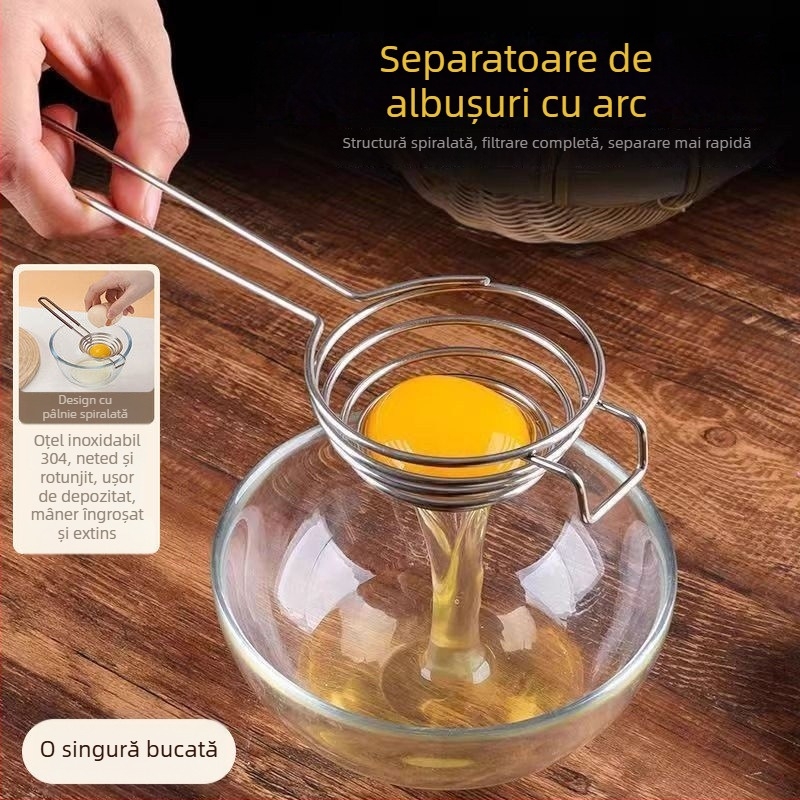 Separator din oțel inoxidabil pentru albuș și gălbenuș, pentru coacere