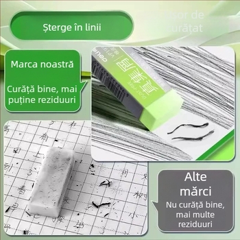 Deli set de 4 radere gel colorate pentru elevi, șterg curat fără a lăsa urme