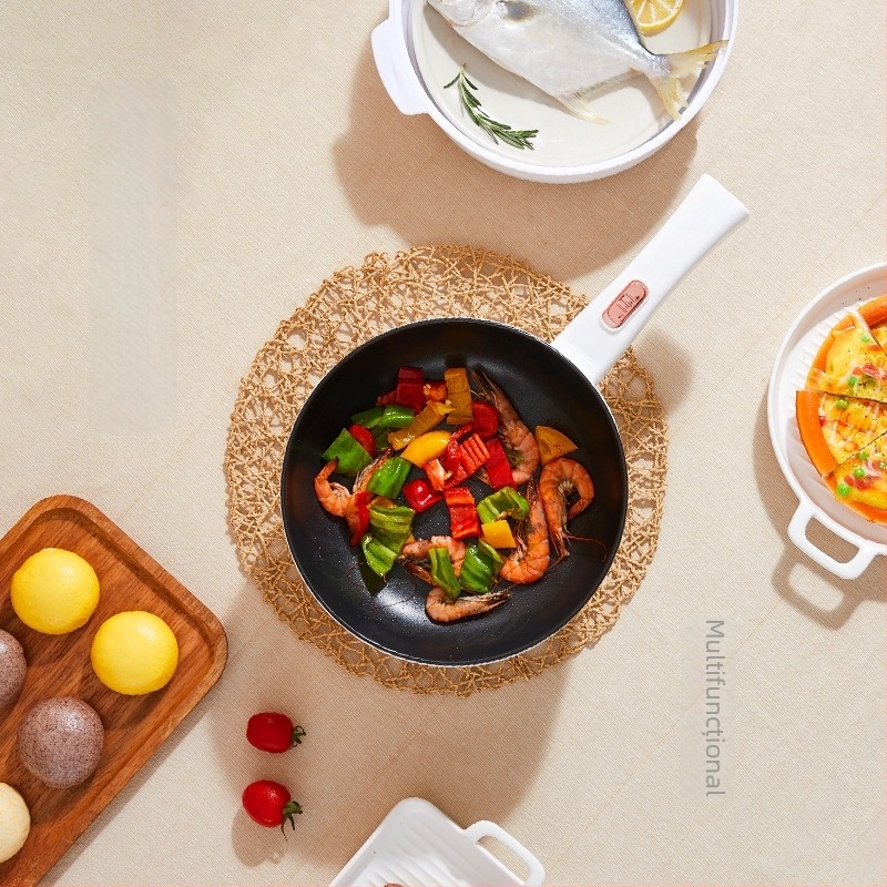 Wok electric cu design integrat, antiaderent, multifuncțional pentru uz casnic
