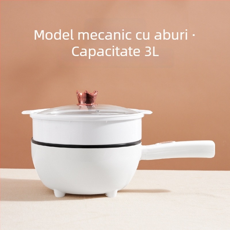 Wok electric cu design integrat, antiaderent, multifuncțional pentru uz casnic