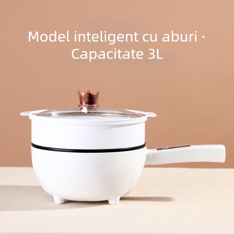 Wok electric cu design integrat, antiaderent, multifuncțional pentru uz casnic