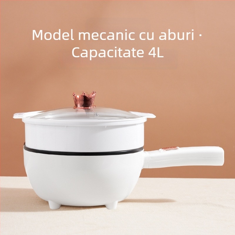 Wok electric cu design integrat, antiaderent, multifuncțional pentru uz casnic