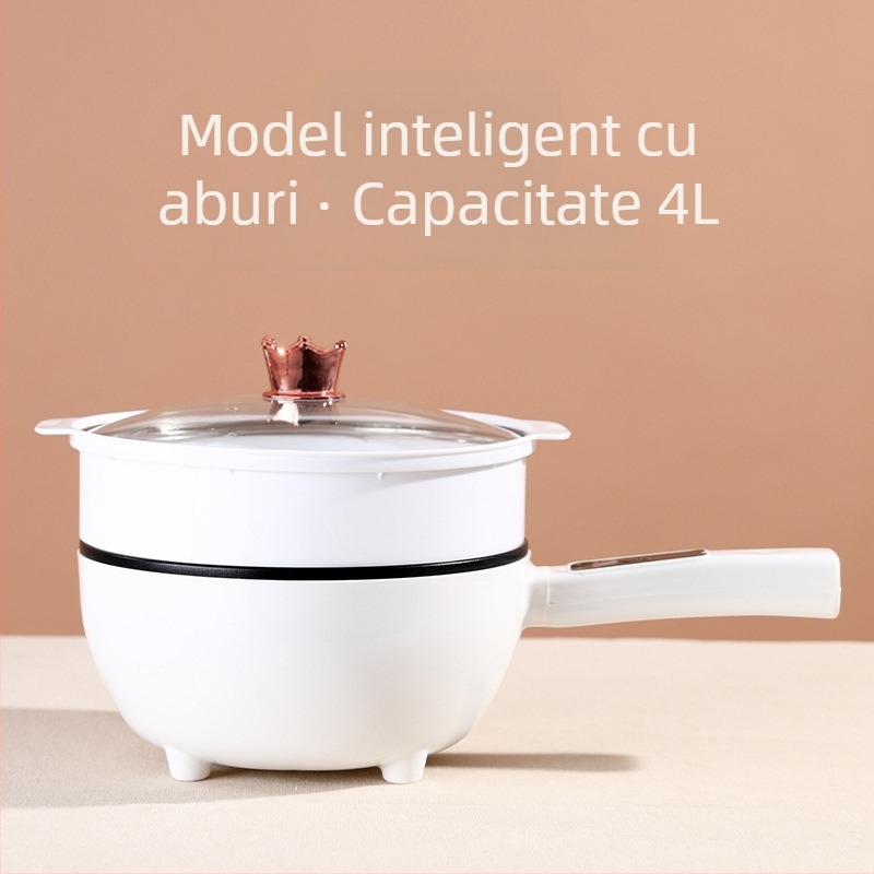 Wok electric cu design integrat, antiaderent, multifuncțional pentru uz casnic