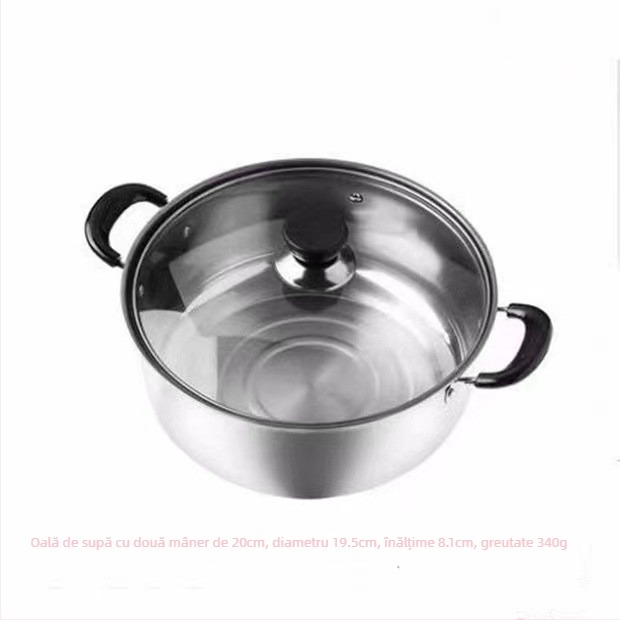 Oală din oțel inoxidabil cu mâner unic, pentru lapte și supă, mică oală pentru paste, ustensile de bucătărie pentru uz casnic, compatibilă cu aragaz pe gaz și plită cu inducție