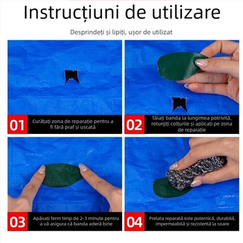 Bandă de reparații din pânză pentru umbre, geci de ploaie, corturi și prelate