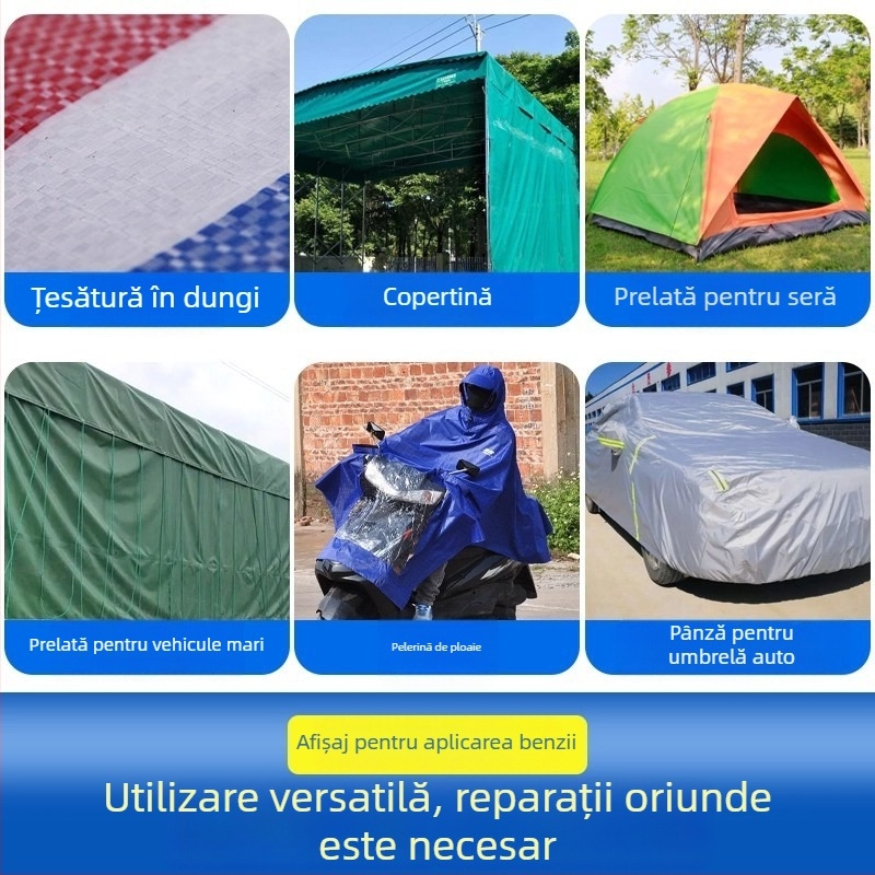 Bandă de reparații din pânză pentru umbre, geci de ploaie, corturi și prelate