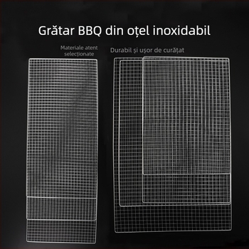 Plasă de grătar din fier galvanizat, de unică folosință, dreptunghiulară, pentru exterior