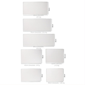 Plasă de grătar din fier galvanizat, de unică folosință, dreptunghiulară, pentru exterior