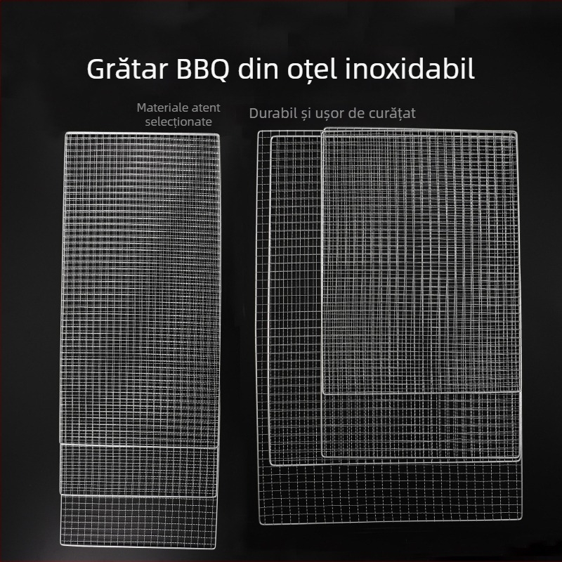 Plasă de grătar din fier galvanizat, de unică folosință, dreptunghiulară, pentru exterior