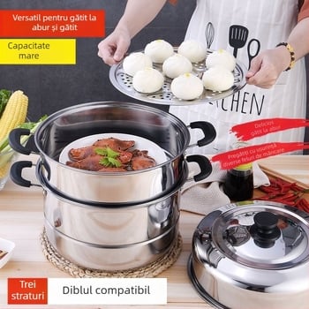 Coș de aburi îngroșat pentru oala electrică de gătit orez – grilă din oțel inoxidabil