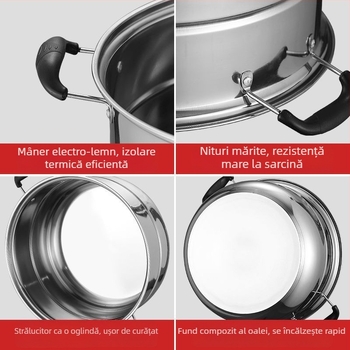 Coș de aburi îngroșat pentru oala electrică de gătit orez – grilă din oțel inoxidabil