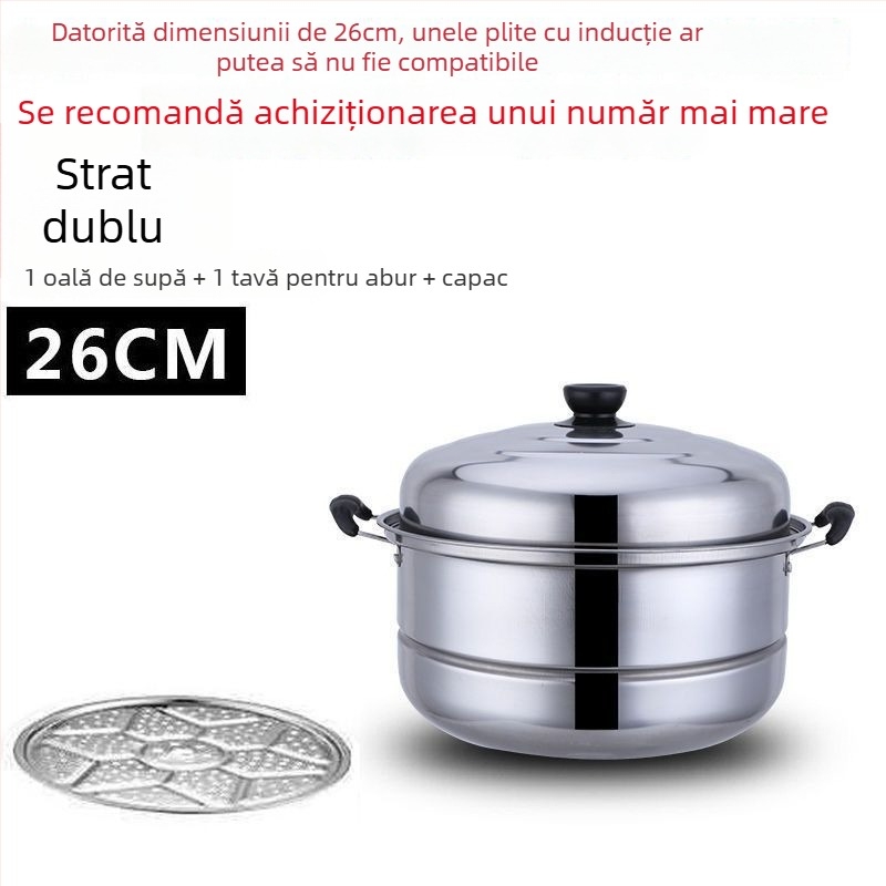 Coș de aburi îngroșat pentru oala electrică de gătit orez – grilă din oțel inoxidabil
