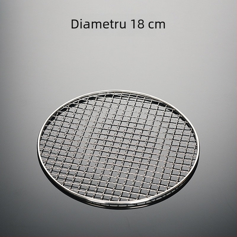 Grilă rotundă din oțel inoxidabil, stil coreean, pentru exterior, mini și mare dimensiune, întărită pentru carne