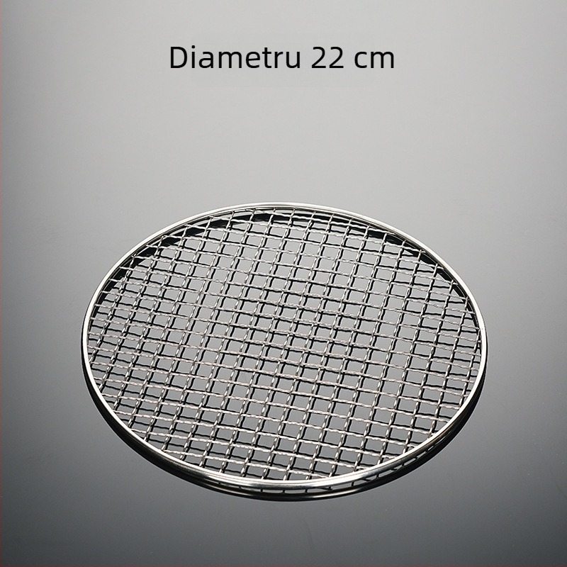Grilă rotundă din oțel inoxidabil, stil coreean, pentru exterior, mini și mare dimensiune, întărită pentru carne