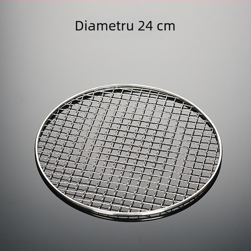 Grilă rotundă din oțel inoxidabil, stil coreean, pentru exterior, mini și mare dimensiune, întărită pentru carne