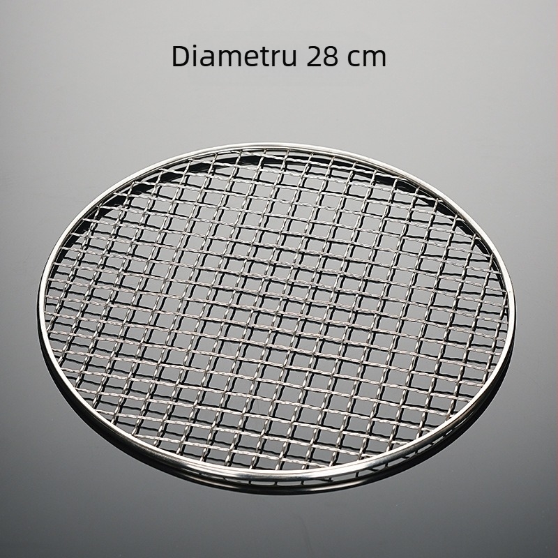 Grilă rotundă din oțel inoxidabil, stil coreean, pentru exterior, mini și mare dimensiune, întărită pentru carne