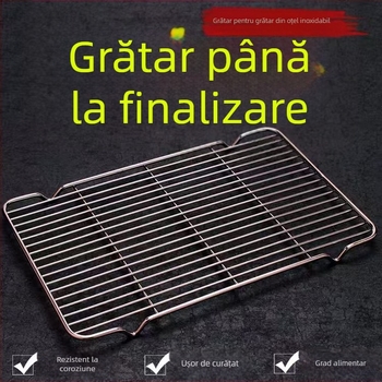 Grilă pătrată din oțel inoxidabil, plasă cu drenaj și separator de grăsimi, pentru coacere, răcire prăjituri și pâine