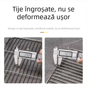 Grilă pătrată din oțel inoxidabil, plasă cu drenaj și separator de grăsimi, pentru coacere, răcire prăjituri și pâine