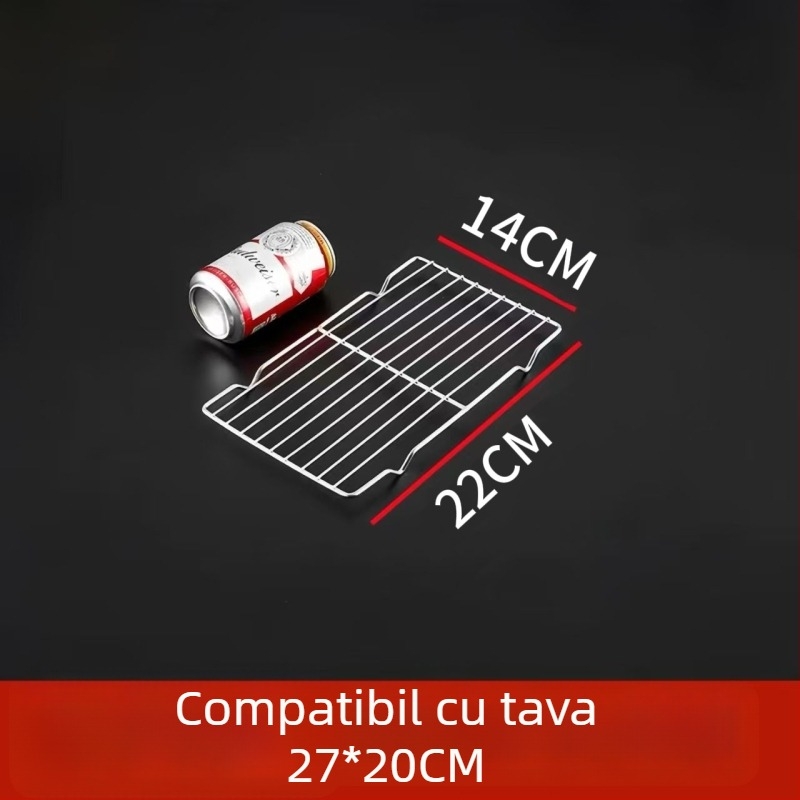 Grilă pătrată din oțel inoxidabil, plasă cu drenaj și separator de grăsimi, pentru coacere, răcire prăjituri și pâine