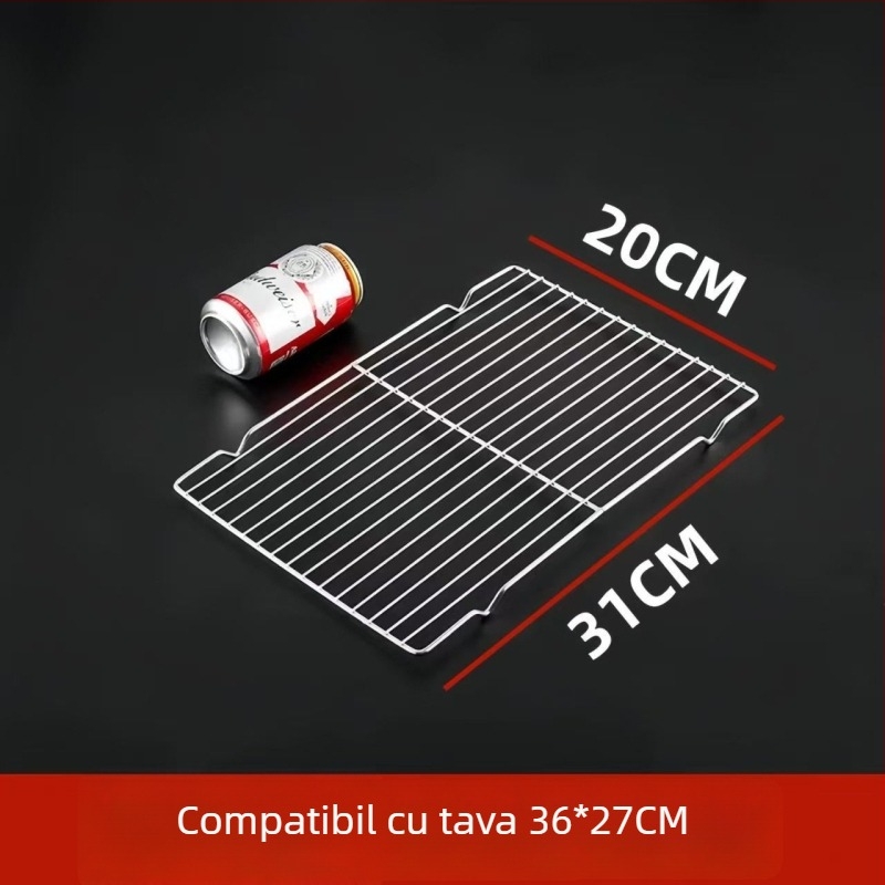 Grilă pătrată din oțel inoxidabil, plasă cu drenaj și separator de grăsimi, pentru coacere, răcire prăjituri și pâine