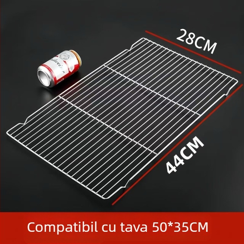 Grilă pătrată din oțel inoxidabil, plasă cu drenaj și separator de grăsimi, pentru coacere, răcire prăjituri și pâine