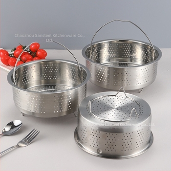 Coș de aburi pentru rice cooker din oțel inoxidabil 304, cu mânere și picioare