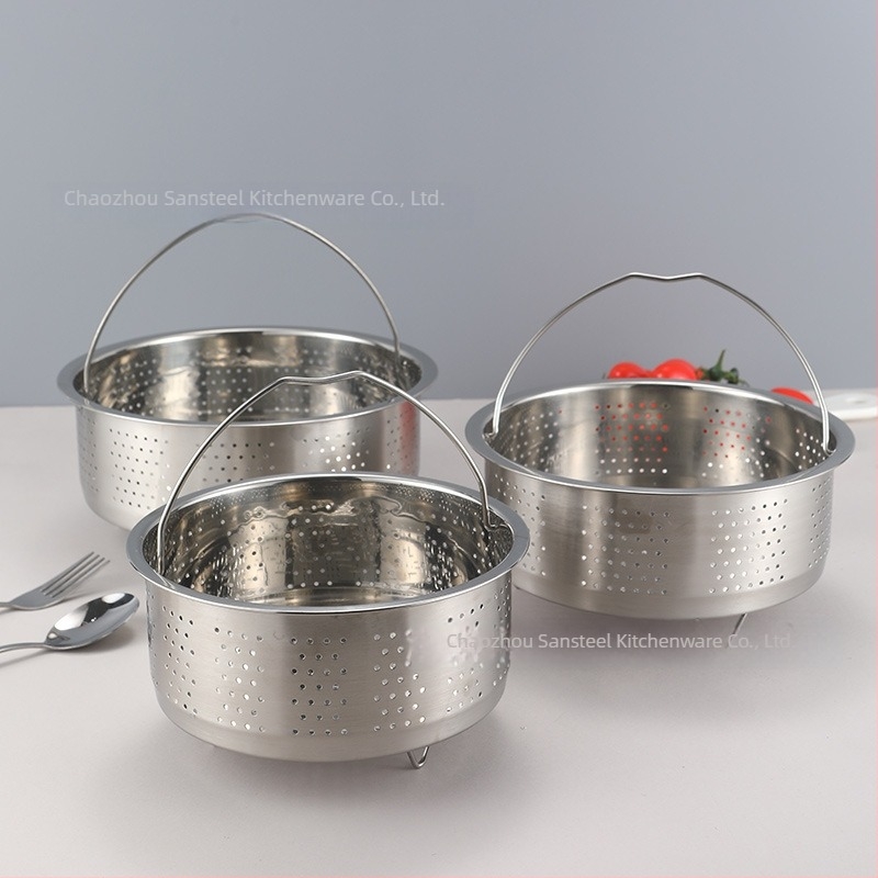 Coș de aburi pentru rice cooker din oțel inoxidabil 304, cu mânere și picioare