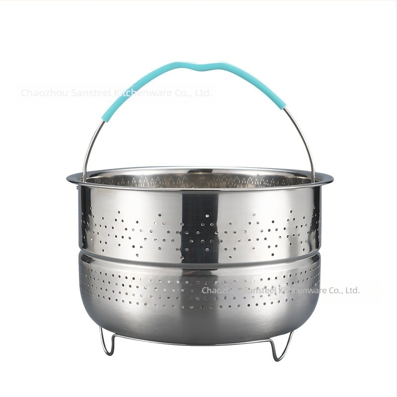 Coș de aburi pentru rice cooker din oțel inoxidabil 304, cu mânere și picioare