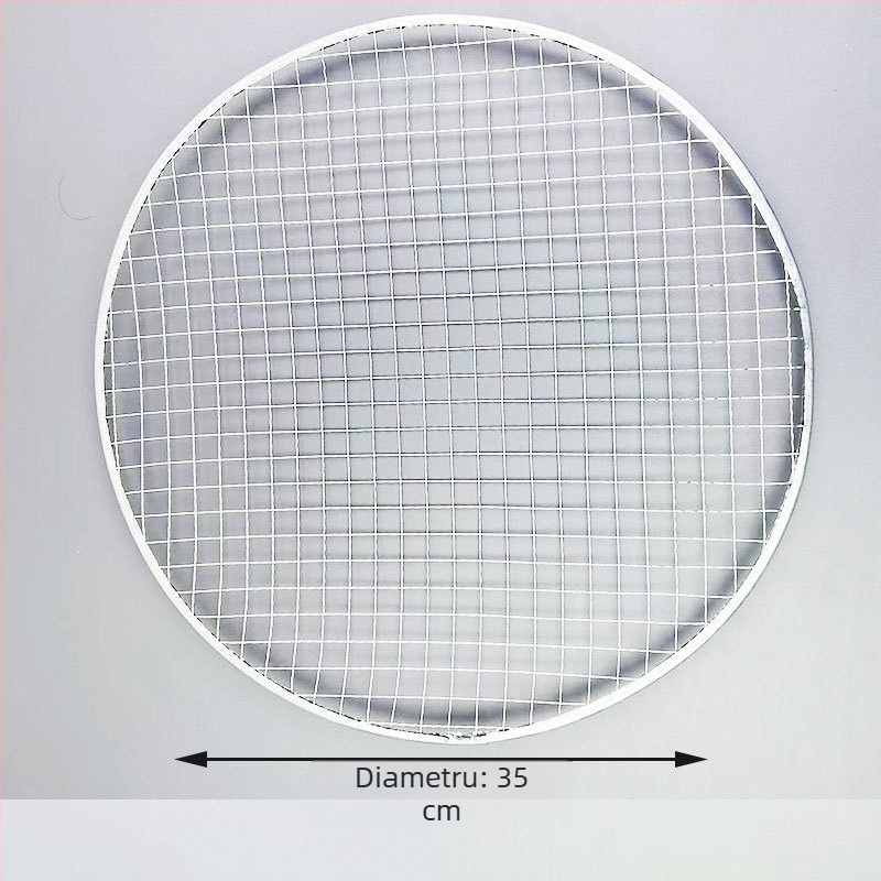 Grătar rotund din oțel inoxidabil, plasă metalică portabilă pentru gătit în aer liber, plasă din oțel îngroșată pentru grătare cu cărbune și grătare electrice în stil coreean