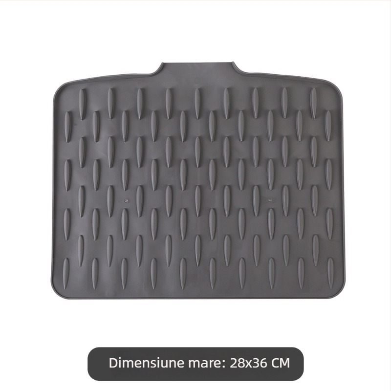 Covoraș din silicon pentru blat cu pantă pentru scurgere, protecție împotriva arsurilor, suprafață groasă, suport antiderapant pentru tocător