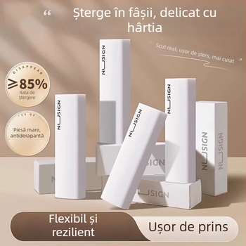 Radieră triunghiulară fără urme pentru elevi, examen de desen 2B HB
