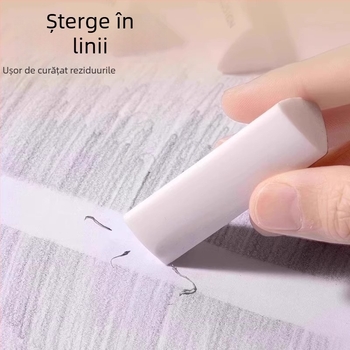 Radieră triunghiulară fără urme pentru elevi, examen de desen 2B HB