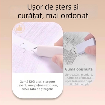 Radieră triunghiulară fără urme pentru elevi, examen de desen 2B HB
