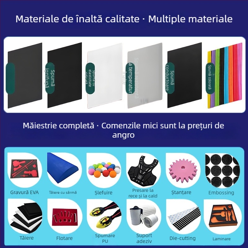 Cutie de unelte din aluminiu, cu înveliș EVA personalizabil, inserție din spumă și tavă interioară EVA, gravată CNC dintr-o singură piesă, 28–80°