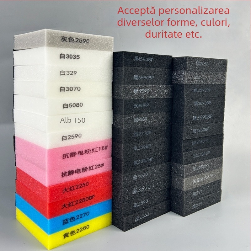 Înveliș din spumă poliuretanică fonoizolantă, amortizare la vibrații, burete ecologic, elasticitate înaltă, rezistență la temperaturi înalte, suport interior pentru ambalaj