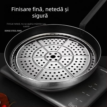 Tavă circulară pentru aburi din oțel inoxidabil 304, pentru uz casnic, raft pentru aburi, coș/grilă pentru aburi