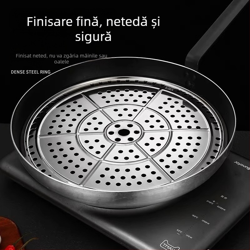 Tavă circulară pentru aburi din oțel inoxidabil 304, pentru uz casnic, raft pentru aburi, coș/grilă pentru aburi