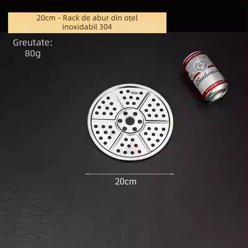 Tavă circulară pentru aburi din oțel inoxidabil 304, pentru uz casnic, raft pentru aburi, coș/grilă pentru aburi