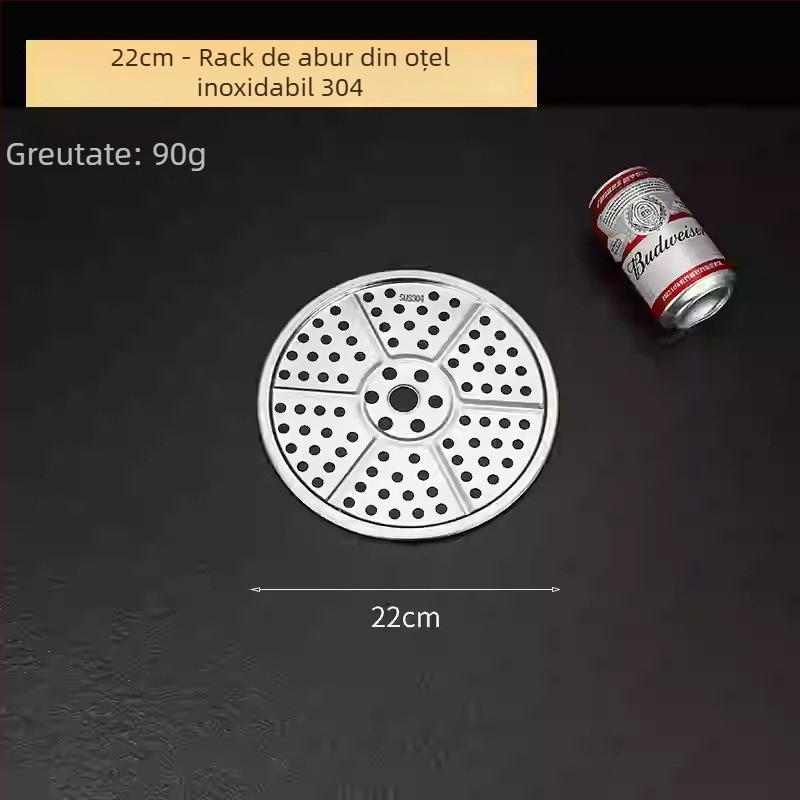 Tavă circulară pentru aburi din oțel inoxidabil 304, pentru uz casnic, raft pentru aburi, coș/grilă pentru aburi