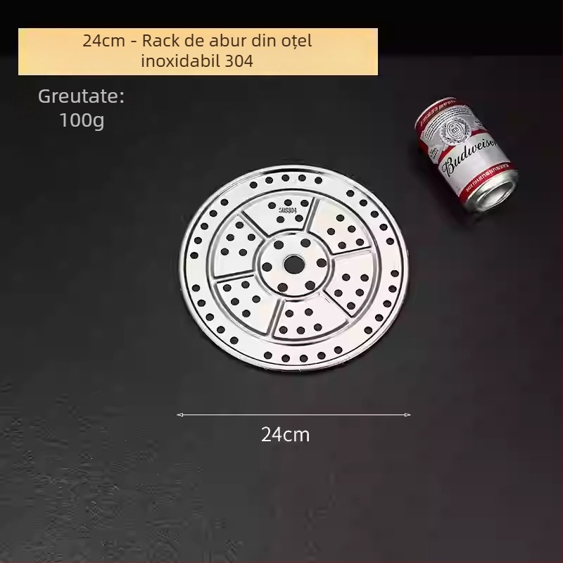 Tavă circulară pentru aburi din oțel inoxidabil 304, pentru uz casnic, raft pentru aburi, coș/grilă pentru aburi