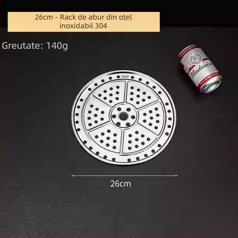 Tavă circulară pentru aburi din oțel inoxidabil 304, pentru uz casnic, raft pentru aburi, coș/grilă pentru aburi