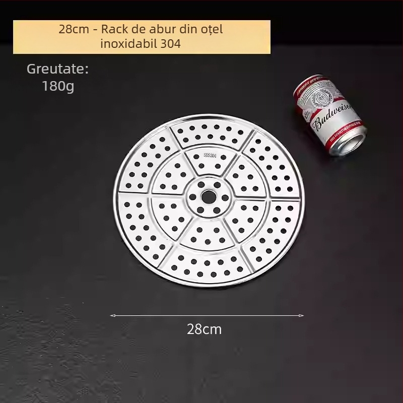 Tavă circulară pentru aburi din oțel inoxidabil 304, pentru uz casnic, raft pentru aburi, coș/grilă pentru aburi