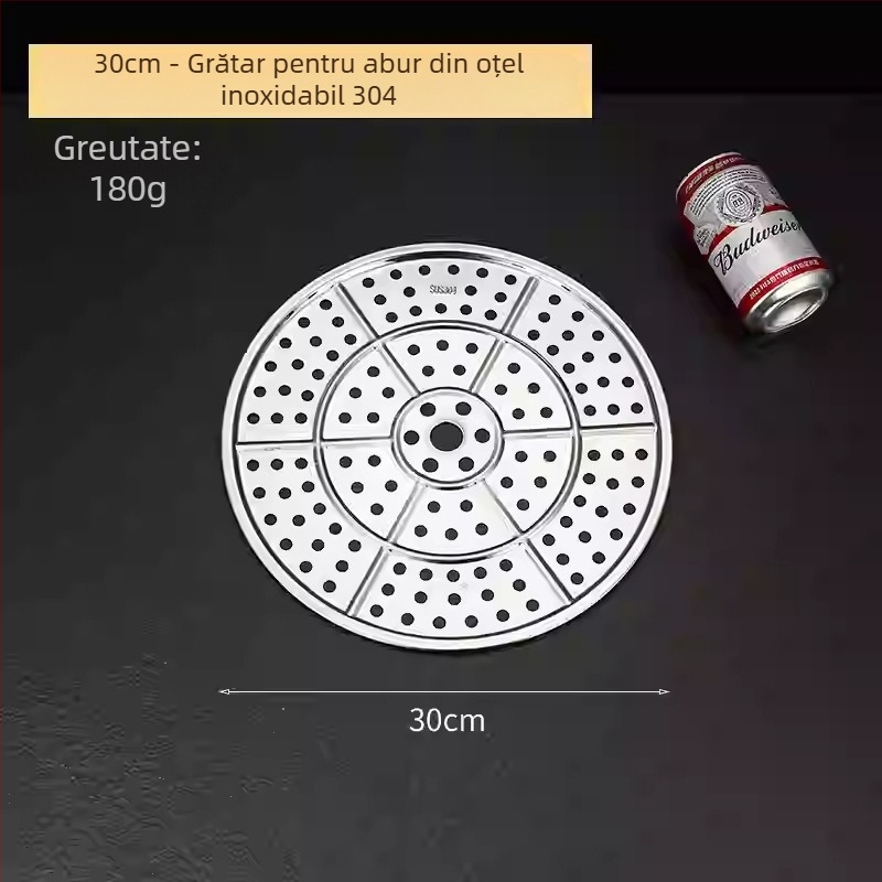 Tavă circulară pentru aburi din oțel inoxidabil 304, pentru uz casnic, raft pentru aburi, coș/grilă pentru aburi